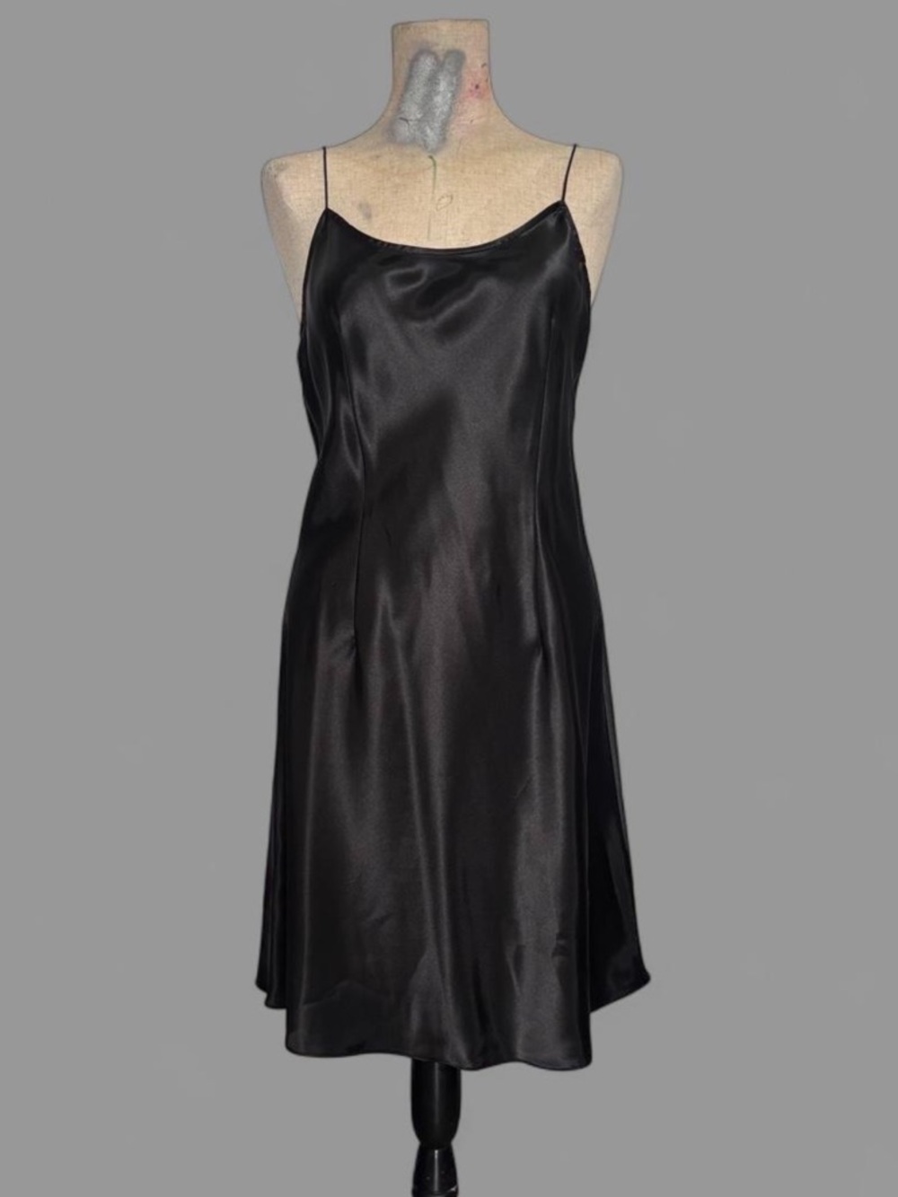 Adrianna Papell black satin dress